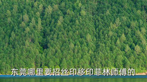 東莞哪里要招絲印移印菲林師傅的