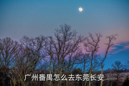 番禺萬達到東莞長安，廣州番禺到東莞長安怎樣走