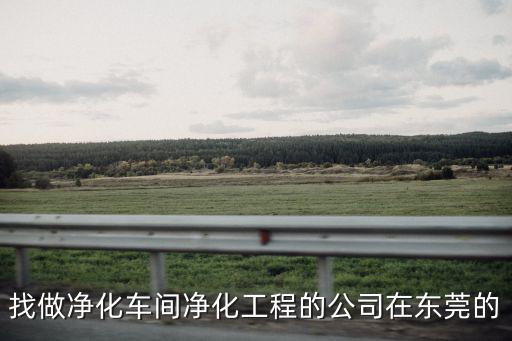 找做凈化車間凈化工程的公司在東莞的