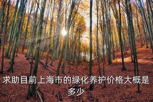 求助目前上海市的綠化養護價格大概是多少