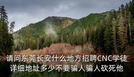 請問東莞長安什么地方招聘CNC學(xué)徒詳細(xì)地址多少不要騙人騙人砍死他