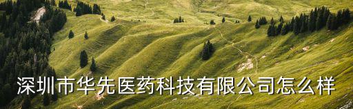 深圳市華先醫藥科技有限公司怎么樣