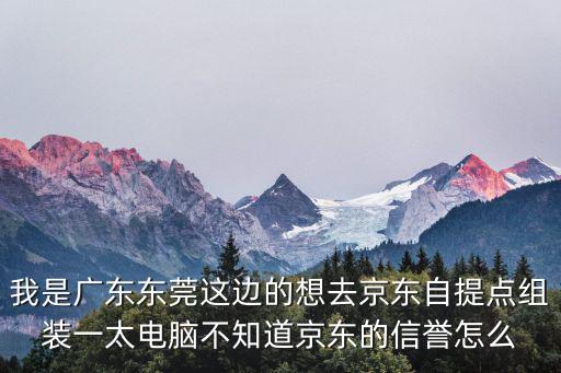 我是廣東東莞這邊的想去京東自提點組裝一太電腦不知道京東的信譽怎么