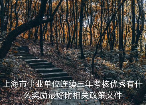 上海市事業單位連續三年考核優秀有什么獎勵最好附相關政策文件