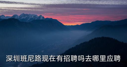 深圳班尼路現(xiàn)在有招聘嗎去哪里應(yīng)聘