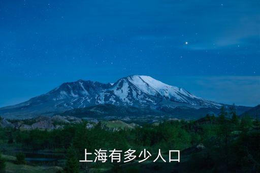 上海有多少人口