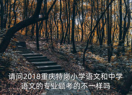 請問2018重慶特崗小學(xué)語文和中學(xué)語文的專業(yè)題考的不一樣嗎