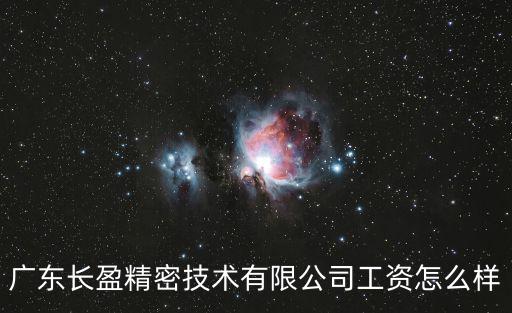 廣東長盈精密技術有限公司工資怎么樣