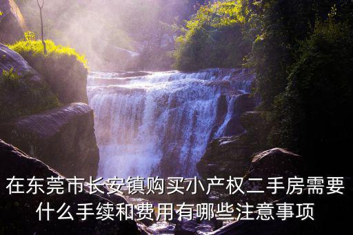 在東莞市長安鎮購買小產權二手房需要什么手續和費用有哪些注意事項