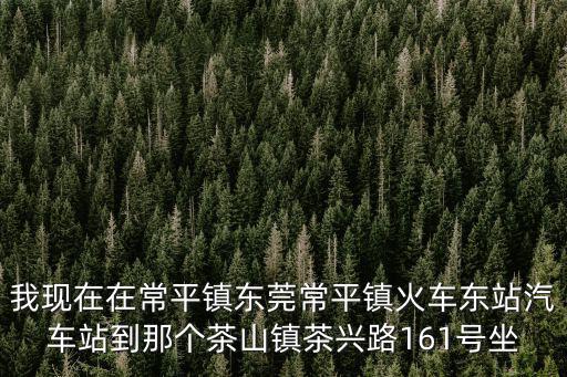 我現(xiàn)在在常平鎮(zhèn)東莞常平鎮(zhèn)火車(chē)東站汽車(chē)站到那個(gè)茶山鎮(zhèn)茶興路161號(hào)坐