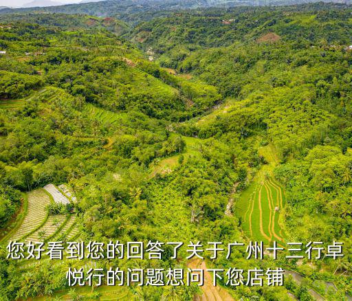 您好看到您的回答了關于廣州十三行卓悅行的問題想問下您店鋪
