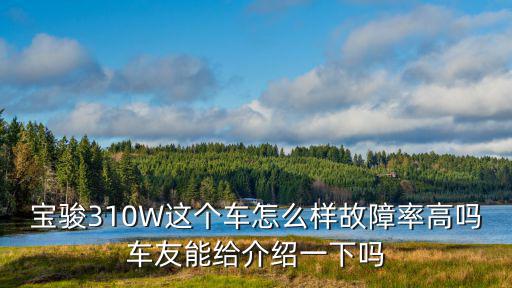 寶駿310W這個車怎么樣故障率高嗎車友能給介紹一下嗎