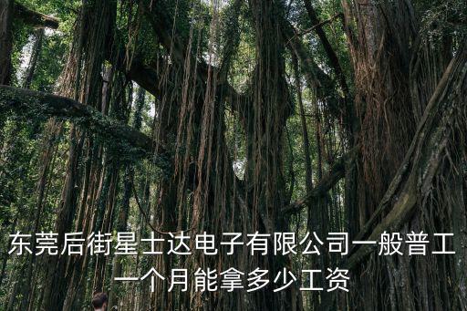 東莞后街星士達電子有限公司一般普工一個月能拿多少工資