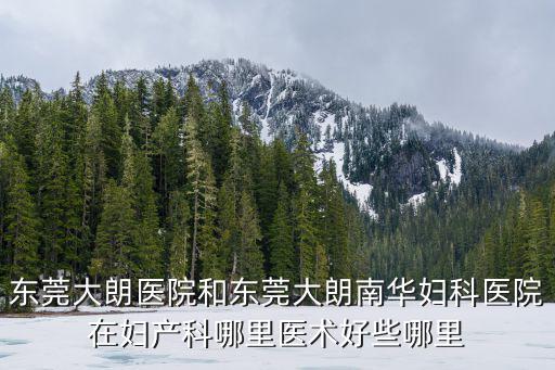 東莞大朗醫院和東莞大朗南華婦科醫院在婦產科哪里醫術好些哪里