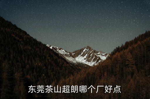 東莞茶山超朗哪個廠好點
