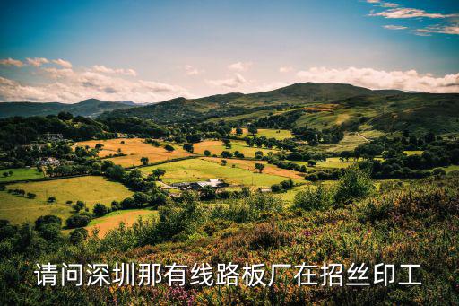請(qǐng)問深圳那有線路板廠在招絲印工