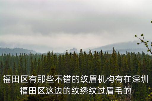 深圳福田美院，深圳的公立生殖整形專科醫(yī)院有哪幾家深圳福田醫(yī)院生殖整形專科