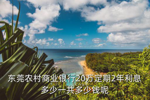 東莞農(nóng)村商業(yè)銀行20萬定期2年利息多少一共多少錢呢