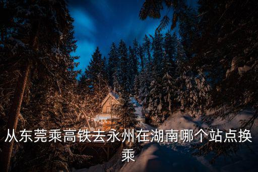 冷水灘到東莞有高鐵站嗎，東莞有到冷水灘的火車嗎