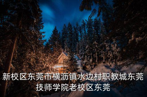 新校區(qū)東莞市橫瀝鎮(zhèn)水邊村職教城東莞技師學(xué)院老校區(qū)東莞
