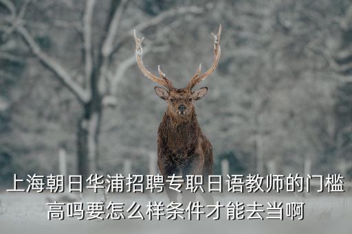 上海朝日華浦招聘專職日語教師的門檻高嗎要怎么樣條件才能去當啊