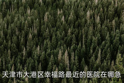 天津市大港區幸福路最近的醫院在哪急