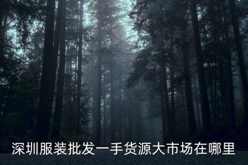 深圳服裝批發市場有哪里好，深圳哪個服裝批發市場好一點