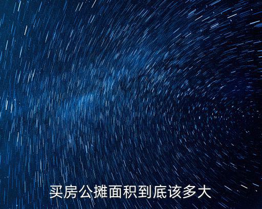 買房公攤面積到底該多大