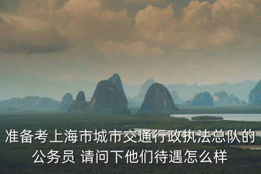 準(zhǔn)備考上海市城市交通行政執(zhí)法總隊(duì)的公務(wù)員 請(qǐng)問(wèn)下他們待遇怎么樣