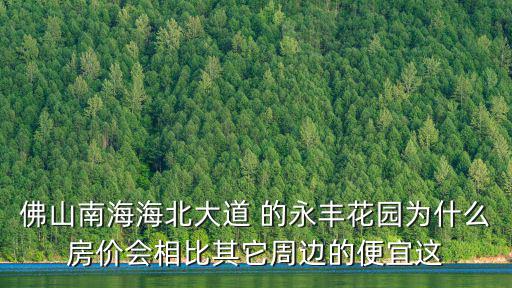 佛山南海海北大道 的永豐花園為什么房價會相比其它周邊的便宜這