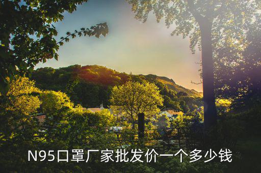N95口罩廠家批發價一個多少錢