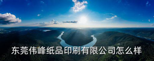 東莞偉峰紙品印刷有限公司怎么樣