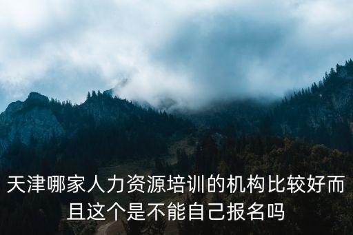 天津哪家人力資源培訓的機構(gòu)比較好而且這個是不能自己報名嗎