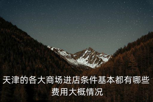 天津市各大商場收費標(biāo)準(zhǔn)，天津各大商超的花車費用