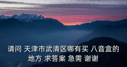 請問 天津市武清區哪有買 八音盒的地方 求答案 急需 謝謝