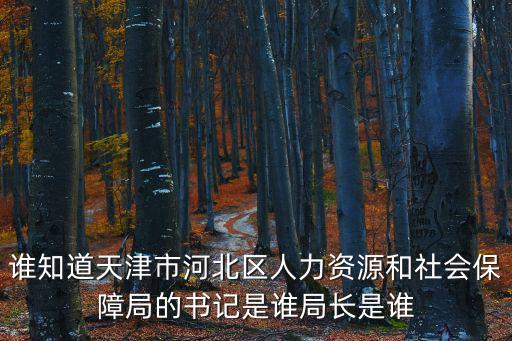 誰(shuí)知道天津市河北區(qū)人力資源和社會(huì)保障局的書記是誰(shuí)局長(zhǎng)是誰(shuí)