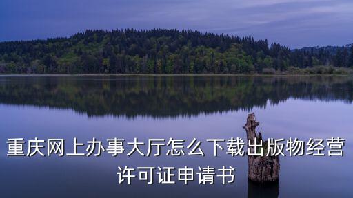 重慶網(wǎng)上辦事大廳怎么下載出版物經(jīng)營許可證申請書
