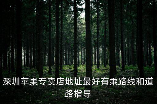 深圳蘋果專賣店地址最好有乘路線和道路指導(dǎo)