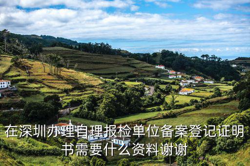 在深圳辦理自理報檢單位備案登記證明書需要什么資料謝謝
