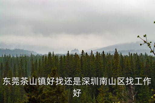 東莞茶山鎮(zhèn)好找還是深圳南山區(qū)找工作好
