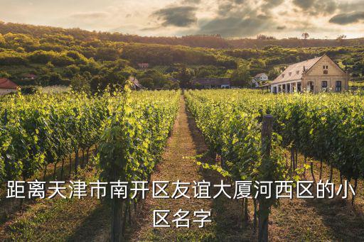 距離天津市南開區友誼大廈河西區的小區名字