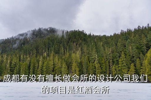 成都有沒有擅長做會所的設計公司我們的項目是紅酒會所