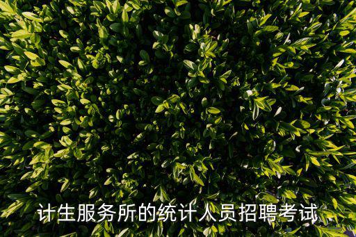 計生服務(wù)所的統(tǒng)計人員招聘考試