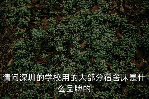 請(qǐng)問深圳的學(xué)校用的大部分宿舍床是什么品牌的