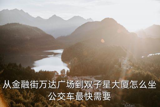 從金融街萬達廣場到雙子星大廈怎么坐公交車最快需要
