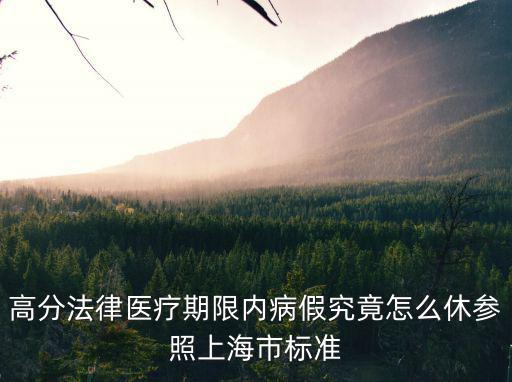 上海市病假醫療期滿模板，病假條范本