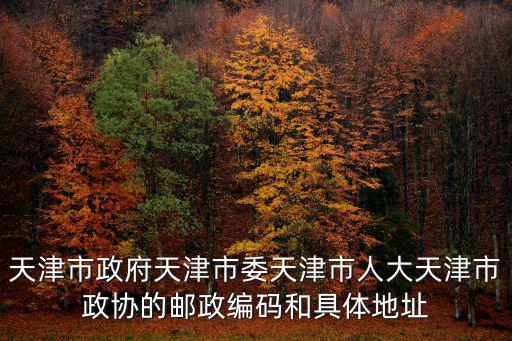 天津市政協推進，天津市政府天津市委天津市人大天津市政協的郵政編碼和具體地址
