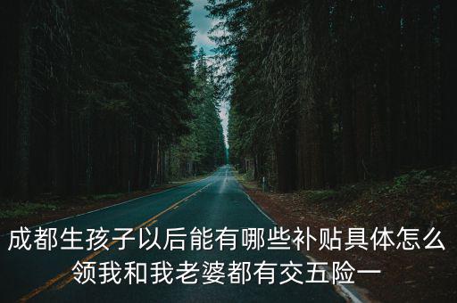 成都生孩子以后能有哪些補貼具體怎么領我和我老婆都有交五險一