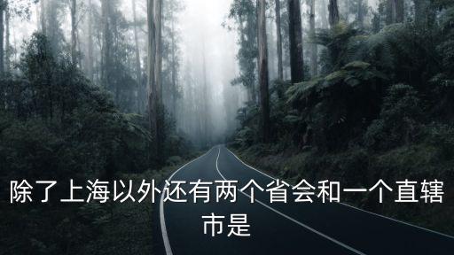 除了上海以外還有兩個省會和一個直轄市是