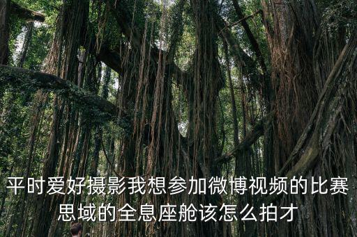 平時愛好攝影我想參加微博視頻的比賽思域的全息座艙該怎么拍才